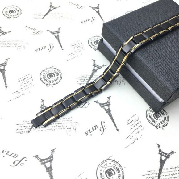 Titanium Magnetic Ion Therapy Lymphatic Health Chain Link Bracelet Weight Loss - Picture 7 of 7